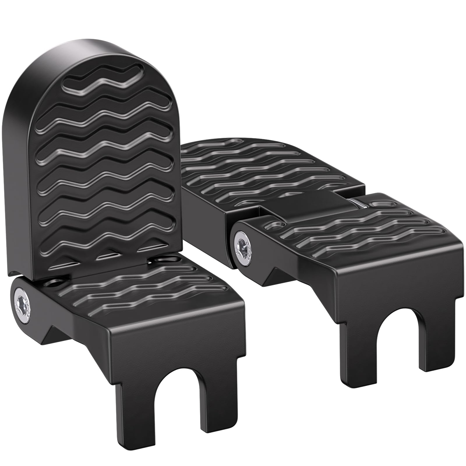 TOBWOLF 2PCS Bike Rear Pedals, Aluminium Bicycle Foot Peg, Non-Slip Ebike Foot Pegs for Passenger, Folding Rear Bicycle Footrest Pedals for E-Bike, Mountain Bike, Folding Bicycle