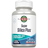 KAL Super Silica Plus, Vegan, Non-GMO, Gluten Free, 60 Tablets | Silica Complex W/ Horsetail, Biotin and MSM - Trace Mineral Supplement - Cellular Energy and Nerve Function Support