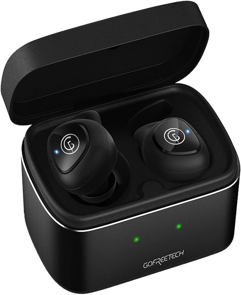 Azexi Bluetooth Cordless Earbuds Sweatproof in-Ear Earphones, Mini True Wireless TWS Headphone, Noise Cancelling Earpiece Headset with Mic & Portable Charging Case for iPhone Samsung Ipad Laptop