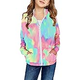 storeofbaby Girls Zip Up Hoodie Casual Long Sleeve Jacket Lightweight Sweatshirt with Pockets