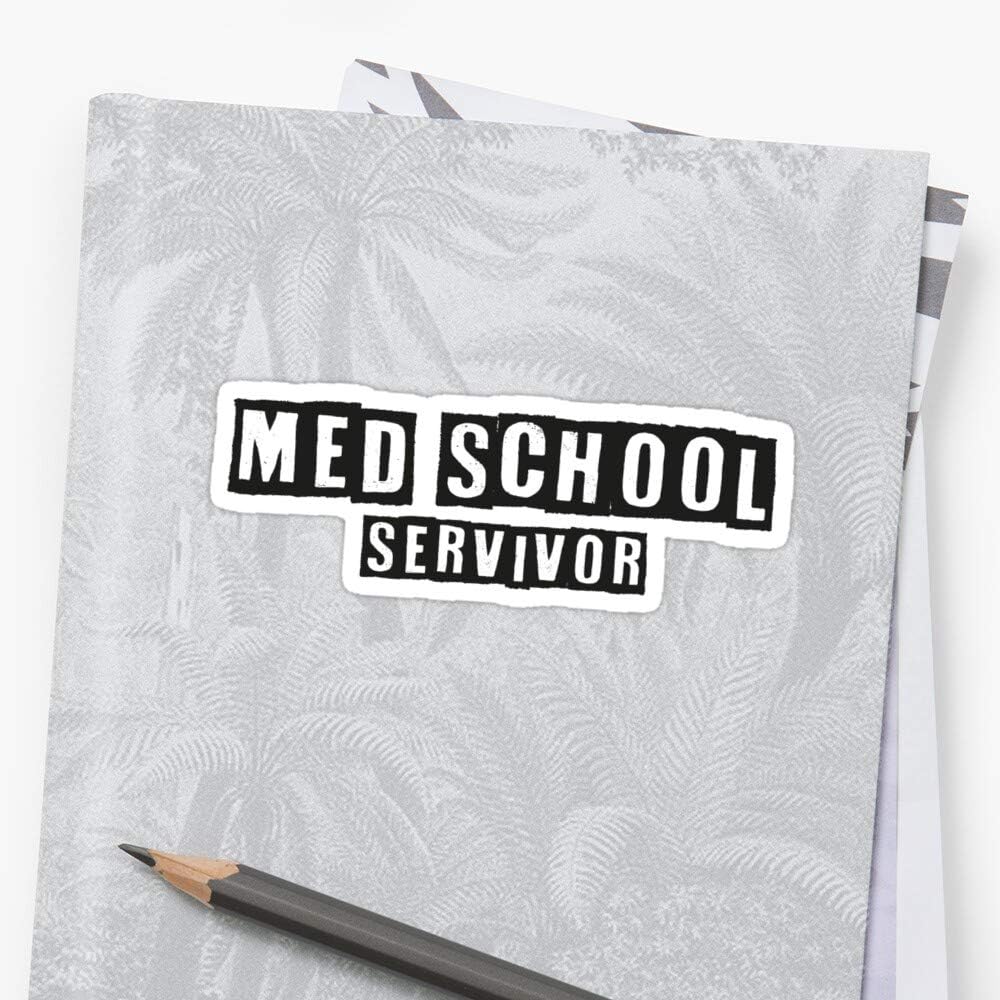 Med School Servivor Sticker Stickers (3 Pcs/Pack) Perfect for Water Bottle,Laptop,Phone, Extra Durable Vinyl Decal