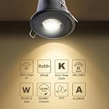 Sweier 4X 90 Min Fire Rated LED Recessed Spotlight 5W 3000K Black view 6