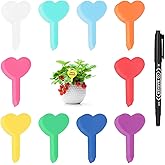 100 pcs Plastic Plant Labels, Thick Garden Labels Plant Tags Seeding Labels, Garden Marker Vegetable Gardening Tag Seed Stake Tag for Outdoor Indoor Potted Plants with Permanent Marking Pen