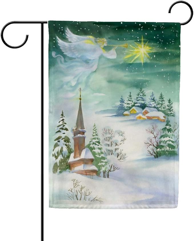 Hapuxt XYDE Garden Flag Double Sided Polyester Yard Flags Banner﻿Merry Christmas