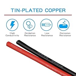 BNTECHGO 12 Gauge Silicone Wire Spool red and Black