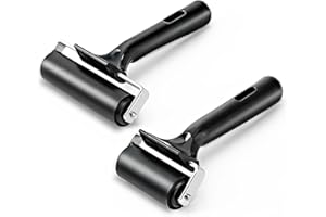 YORWE Rubber Roller, Ideal for Anti Skid Tape Construction Tools, Print, Ink and Stamping Tools (2.5 & 4-Inch, Black)