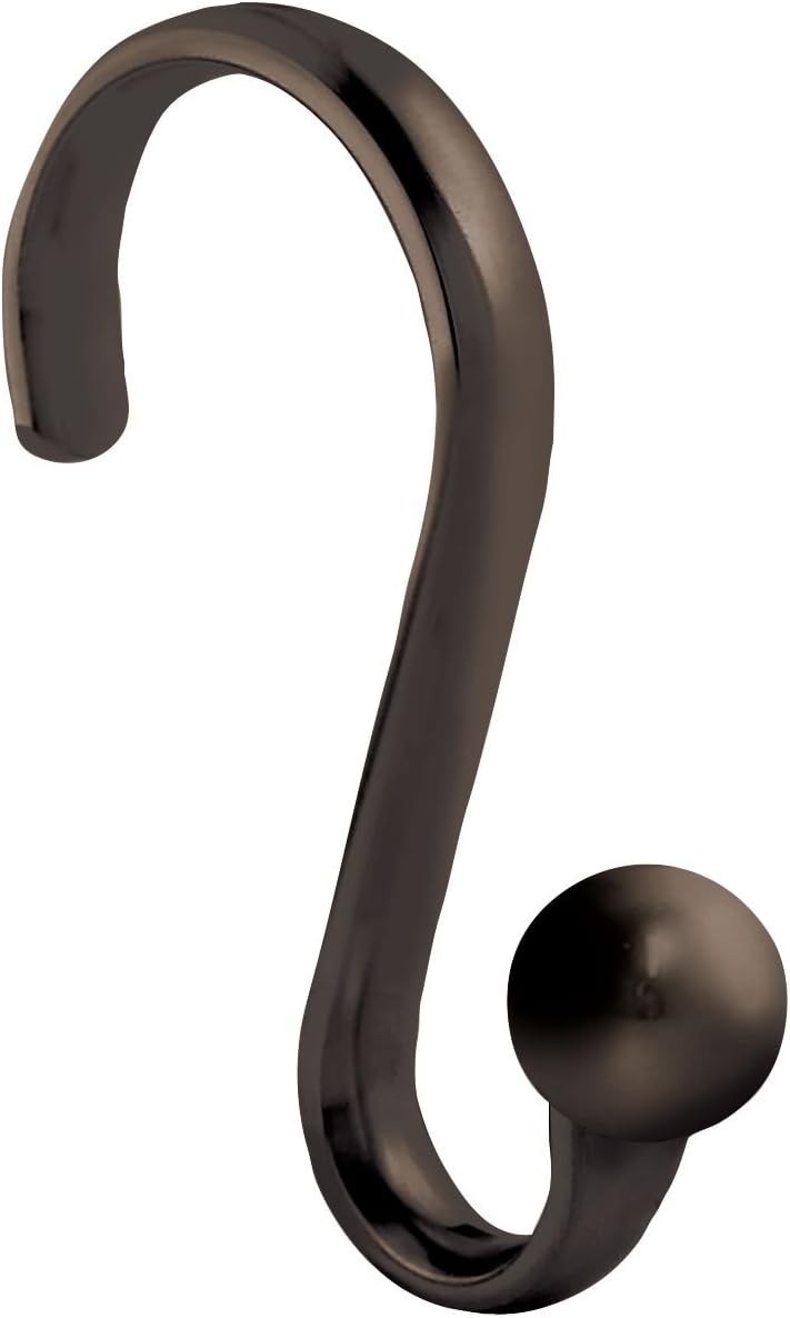 iDesign 55871 Axis Metal Shower Curtain Hooks, Rust Resistant Shower Hooks Rings for Kid's Bathroom, Guest Bathroom, Master Bathroom, Set of 12, Bronze: Home & Kitchen
