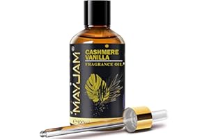 Cashmere Vanilla Fragrance Oil Essential Oil, MAYJAM 3.38FL.OZ Cashmere Vanilla Oil for Diffusers for Home, Long Lasting Scented Oils for Soap Candle Making - 100ML