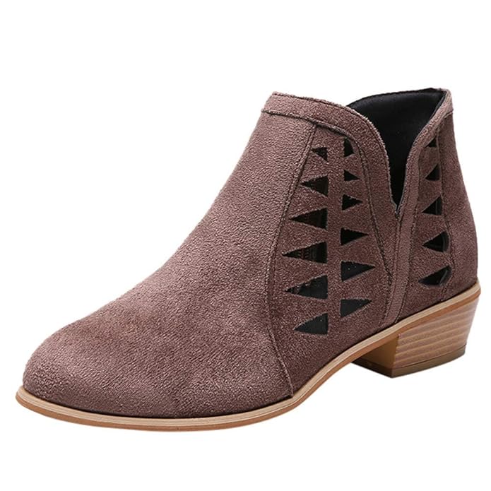 Jahrgang Frau Schuhe, Quaan Mehrere Typen Klobig Niedrig Absätze Dick Booties Herde Haspe Wildleder Beiläufig Wärmer Wandern 