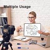 DumanAsen Double Sided Dry Erase Whiteboard with Pens and Eraser Black 12 x 8 in view 7