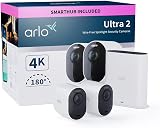 Arlo Ultra 2 Security Camera Outdoor 4K Wi Fi 2 Cam Kit Battery