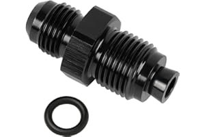 EVIL ENERGY 6AN Male Flare to M16x1.5 O Ring Seal Power Steering Adapter Fitting Connector Aluminum Black