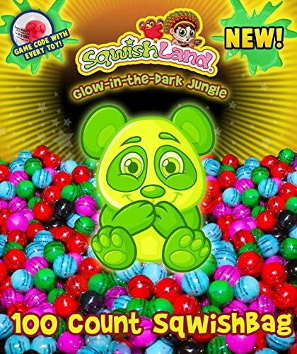 Glow in the Dark Jungle Collection 100 Count SqwishBag
