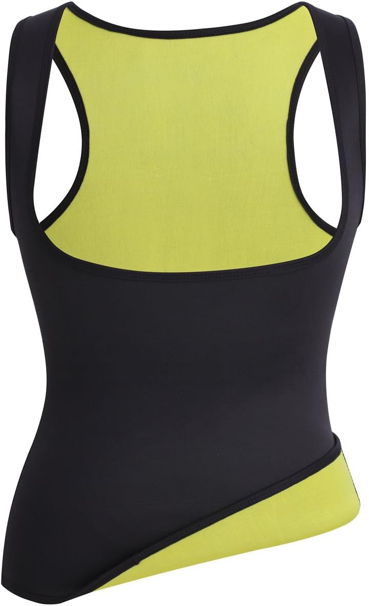 Womens Neoprene Slimming Shirt Sauna Vest Hot Sweat Body Shaper For Weight Loss No Zipper Black