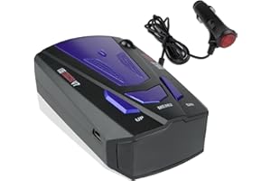 XPACEBANK Car Radar Detector, Upgraded Dectector Driving Aids for City Road and Highway, Directional System Real Time Voice Alert Speed, Built-in GPS, LED Display