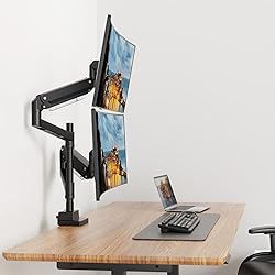 17-57 inch Dual Vertical Monitor Mount, Heavy Duty