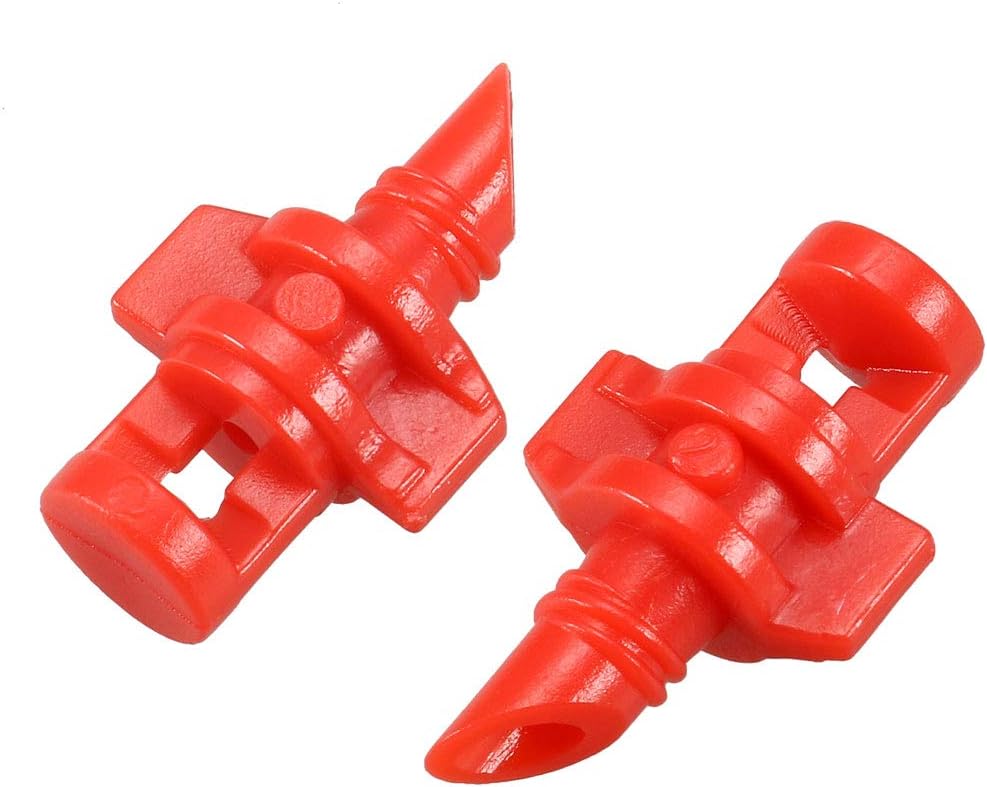 sourcing map Micro Sprayer Fan Jet, 360 Degree Refraction Atomized Dripper Hydroponic Garden Irrigation, 50 Pcs (Red)