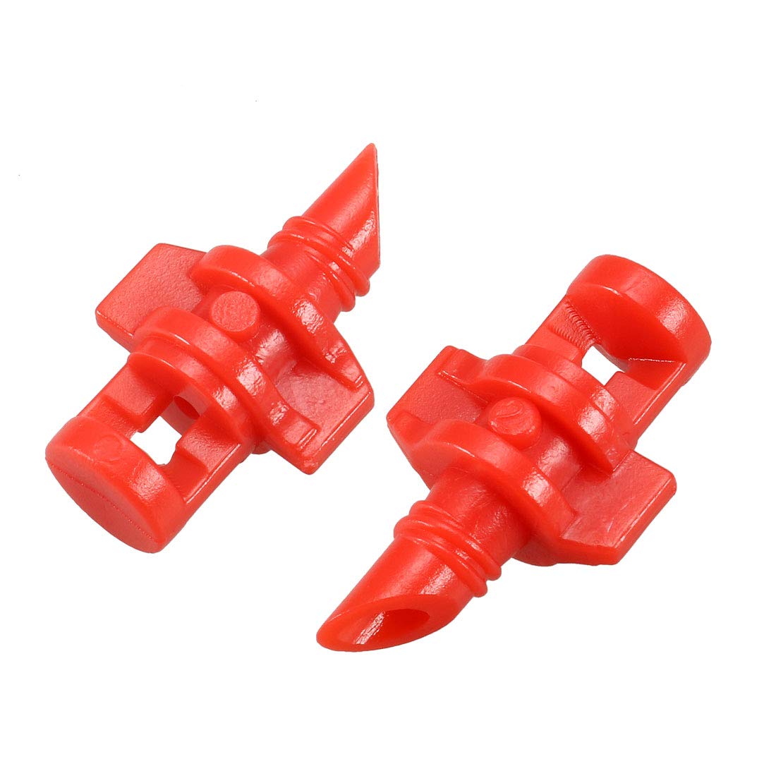 sourcing map Micro Sprayer Fan Jet, 360 Degree Refraction Atomized Dripper Hydroponic Garden Irrigation, 50 Pcs (Red)