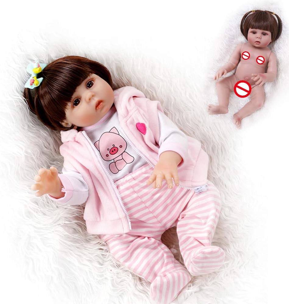 Prezzo LVYE1 48 Centimetri Reborn Bebe Bambino del Bambino della Bambola della Ragazza in Abito Rosa Full Body Molle del Silicone Realistico Giocattolo del Bagno del Bambino Anatomicamente Corretta Offerte