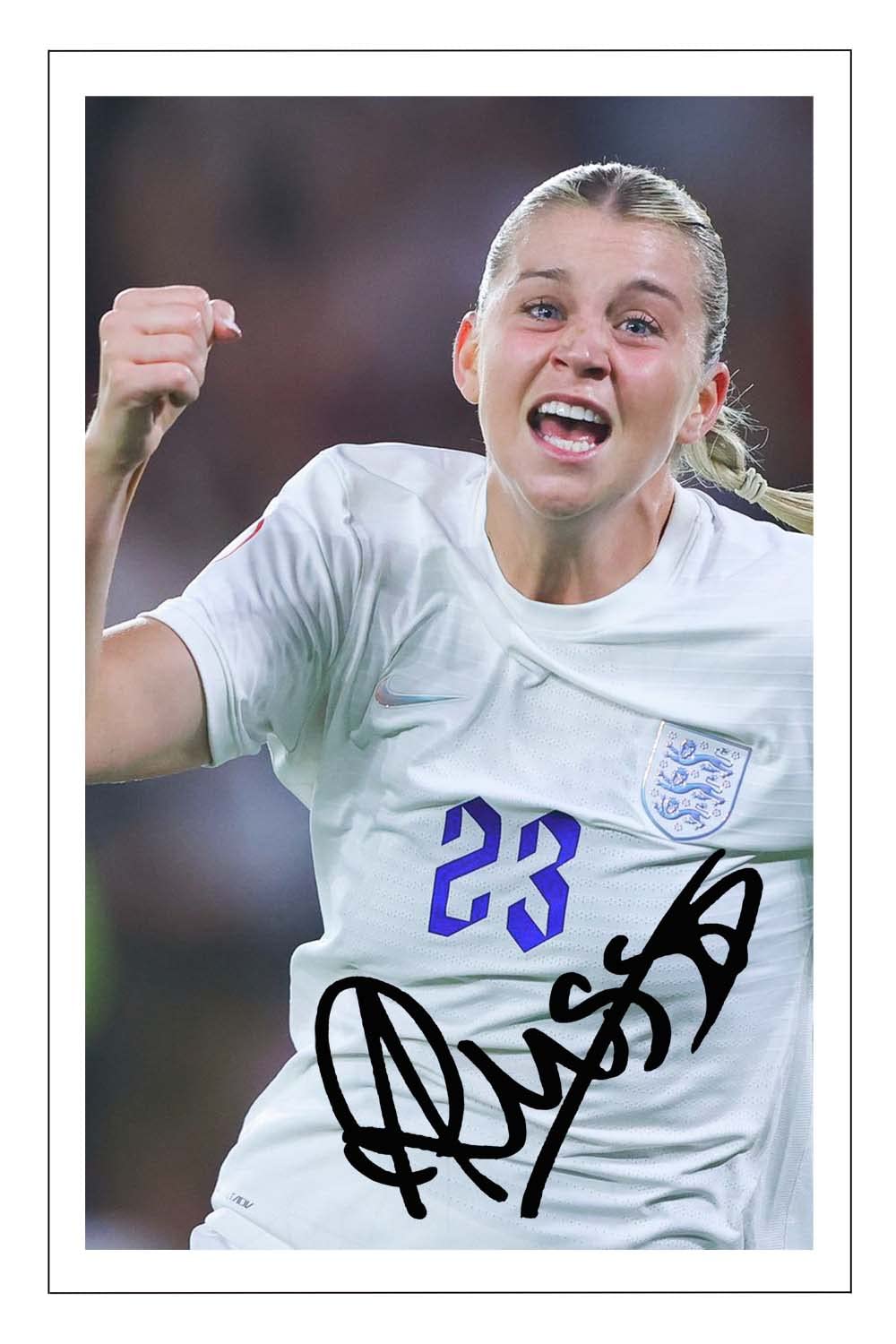 Alessia Russo England Lionesses Euro 2022 Winners Signed 12x8 Inch Photo Print With Pre Printed Signature M Autograph Gift