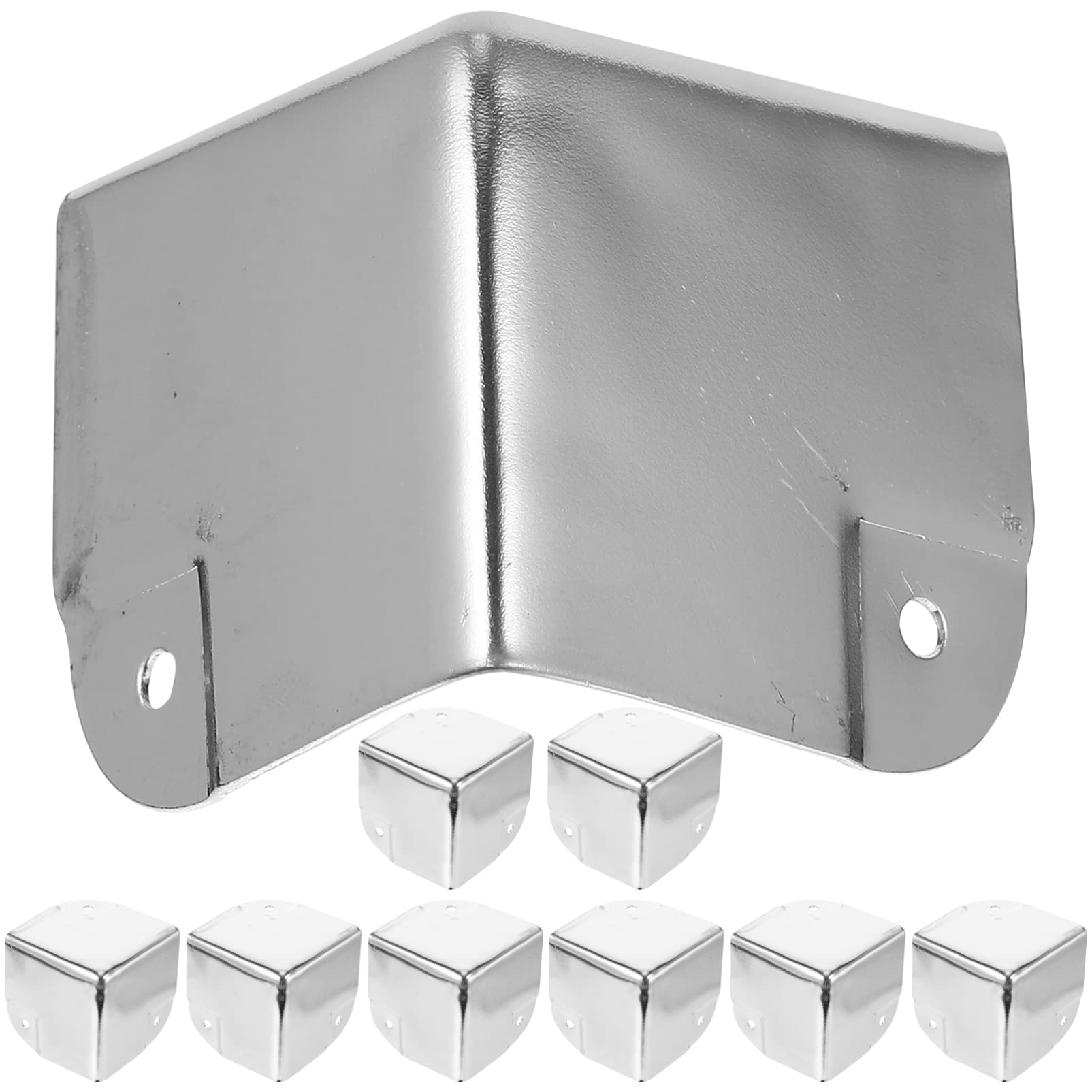DOITOOL Box Corner Protectors 10 Pack 1.97X1.97 Inch Decorative Edges Covers for Cabinets and Furniture Electric Cabinet Door Positioning Angles for Kitchen Cupboards Safety Guard