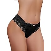 Milumia Women V Cut Bow Knot Lace Sexy Panties Romantic Cheeky Lingerie Underwear Briefs