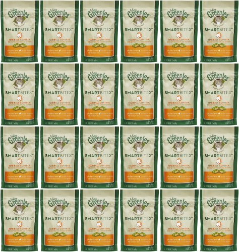 Greenies Feline Chicken SmartBites Hairball Control 3.15Lbs (24x2.1oz)