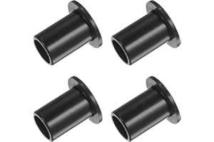 Kozelo 4pcs Nylon Flanged Sleeve Bearings [10.1mm Bore x 12mm OD x 20.5mm Length] Nylon Plastic Bushings for Shaft, Black