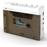 VERAVOXES Portable Bluetooth Cassette Tape Player Recorder | Built-in mic, AUX line-in recording, headphone &amp; AUX ports, dual DC/AA power. No built-in speaker; Bluetooth devices required