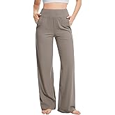 Talovee Yoga Pants Women Wide Leg Pants High Waist Stretch Dress Casual Sweatpants Lounge Pants with Pockets