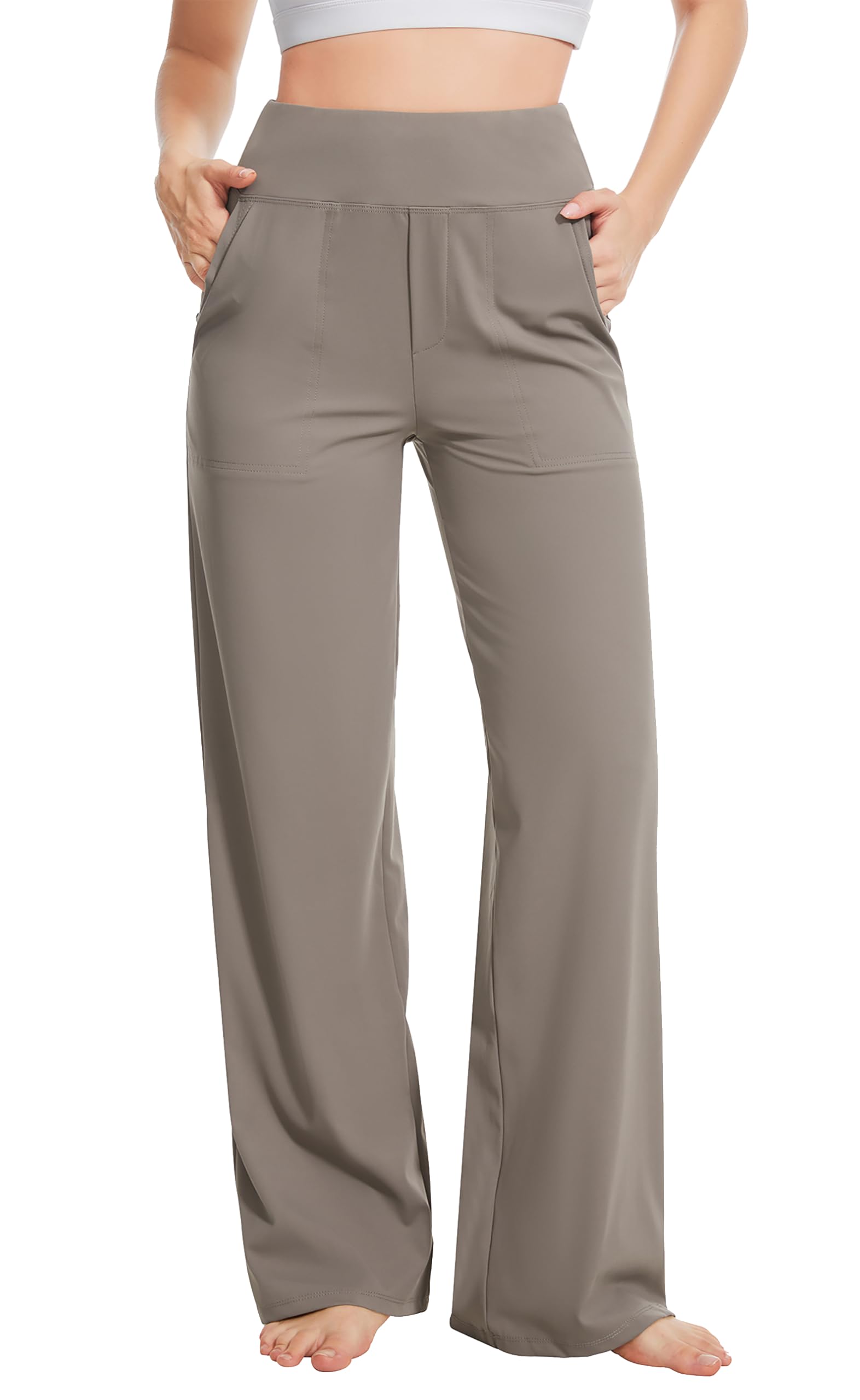 Talovee Yoga Pants Women Wide Leg Pants High Waist