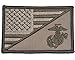 USA Flag / Marine Corps' EGA 2.25x3.5 Military Patch / Morale Patch - Coyote Brown