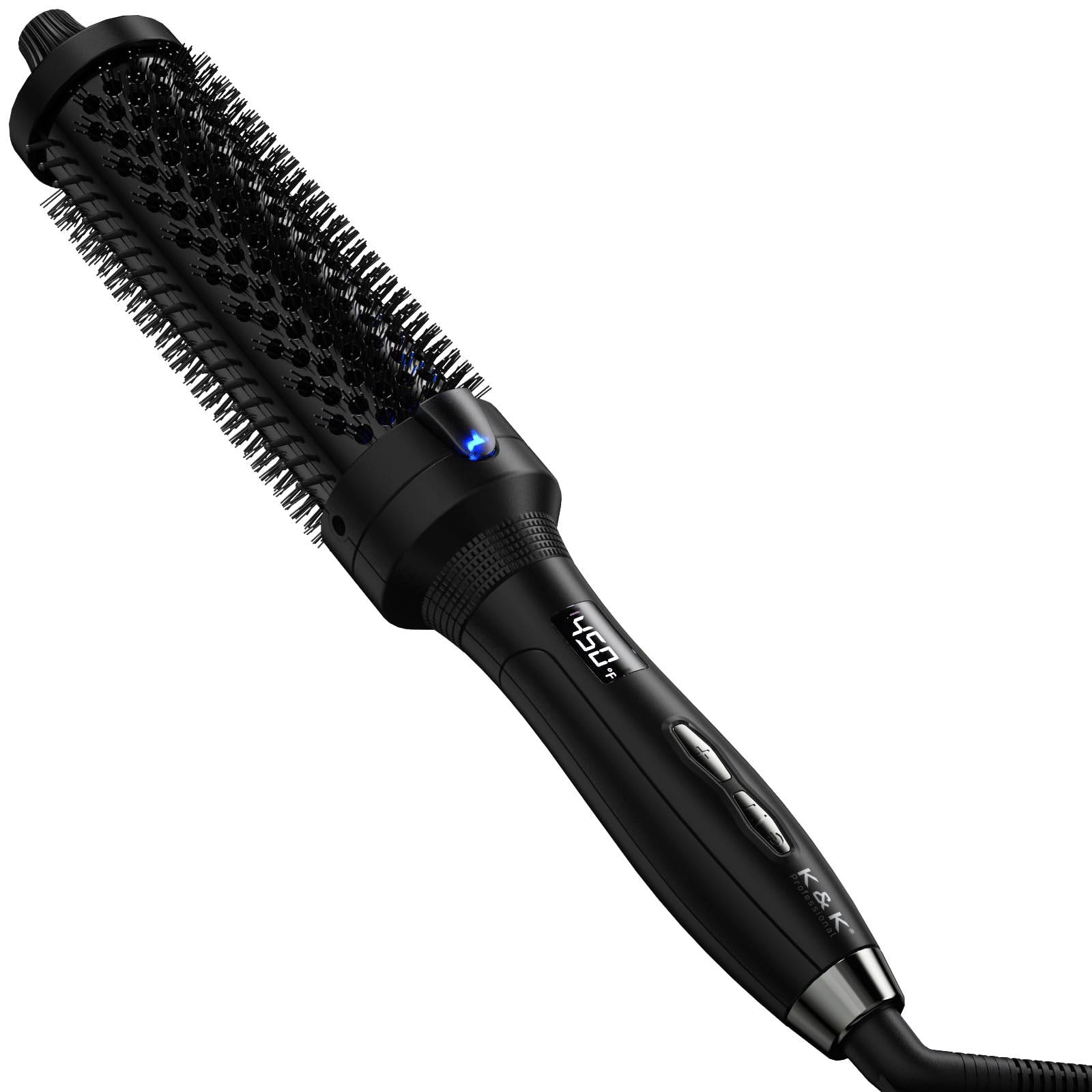 Photo 1 of K&K Blowout Boost Thermal Brush, 1 1/2 inch Heated Round Brush Curling Iron for Blowout Look, Dual Voltage, Ceramic Tourmaline, Ionic Technology, Multiple Temperature Settings