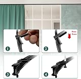 SEGNAYEN Flexible Bendable Ceiling Track Curtain Rail Black 2.5M/8FT view 5