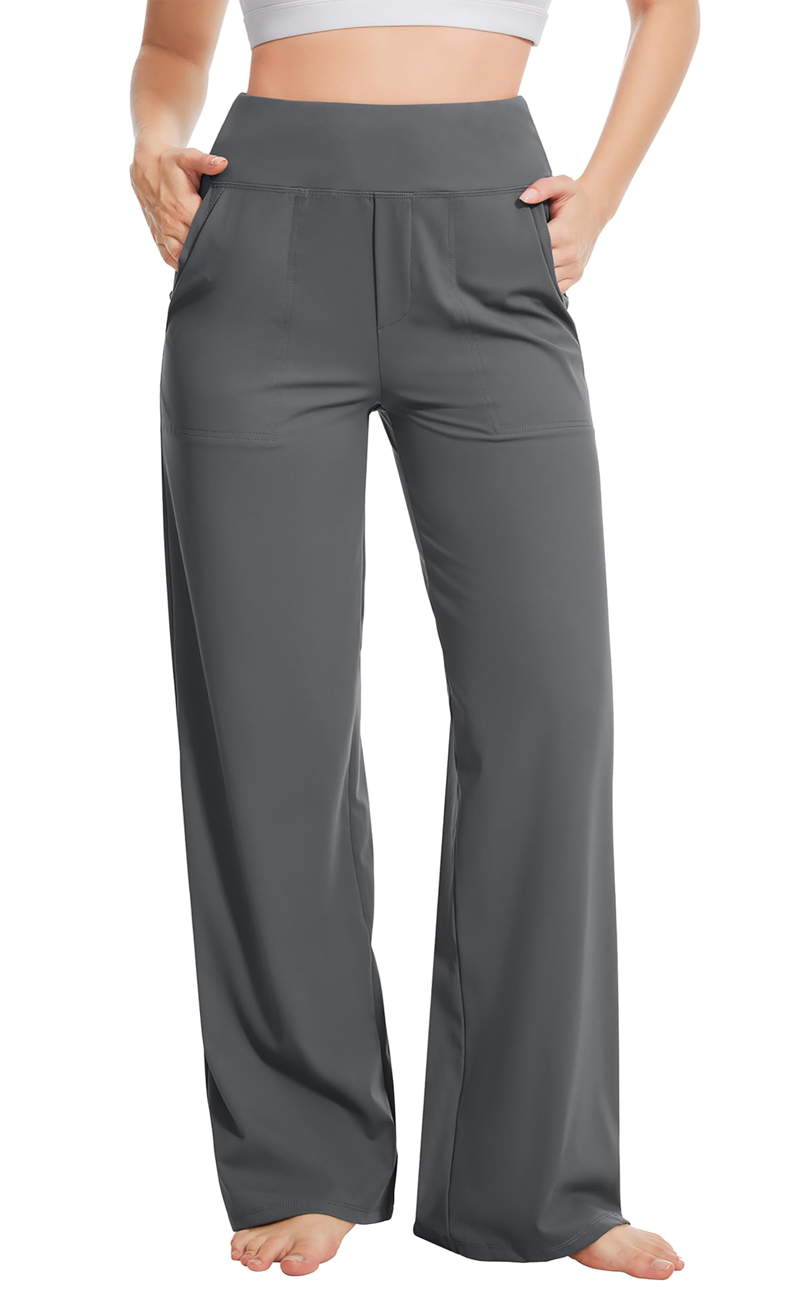 Talovee Yoga Pants Women Wide Leg Pants High Waist