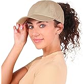 Ponyflo Satin-Lined Ponytail Cap Patented - Designed for Women with Curly Hair Ponytail Hats - Baseball Cap for Women