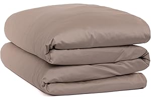 CANADIAN DOWN & FEATHER COMPANY Canadian Down & Feather Co. - Duvet Cover King Size 300 TC Cotton Percale - 3 Sided Zipper Closures (King, Dune)