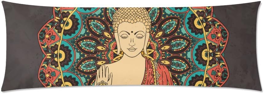 LumosSportsBuddah Buddhism Buddhist Zen Art Body Pillow Cover Decorative Case Pillowcase 21x60 Inch