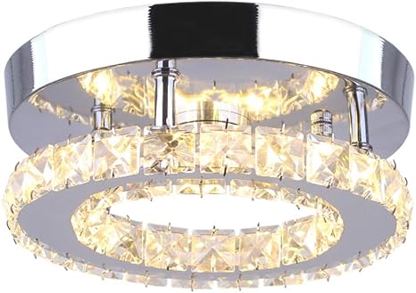 candelabros de cristal ligeros para pared semi moderno lampara de luz de techo empotrada d8 h 5 12 18 vatios color blanco calido