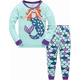 Popshion Toddler Girl Pajamas Sets Long Sleeve Cotton Pajamas Baby Girls Clothes PJs Two Piece Kids Jammies 2 to 10 Years