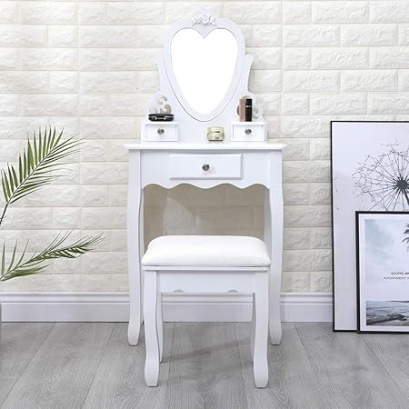 kids white dressing table