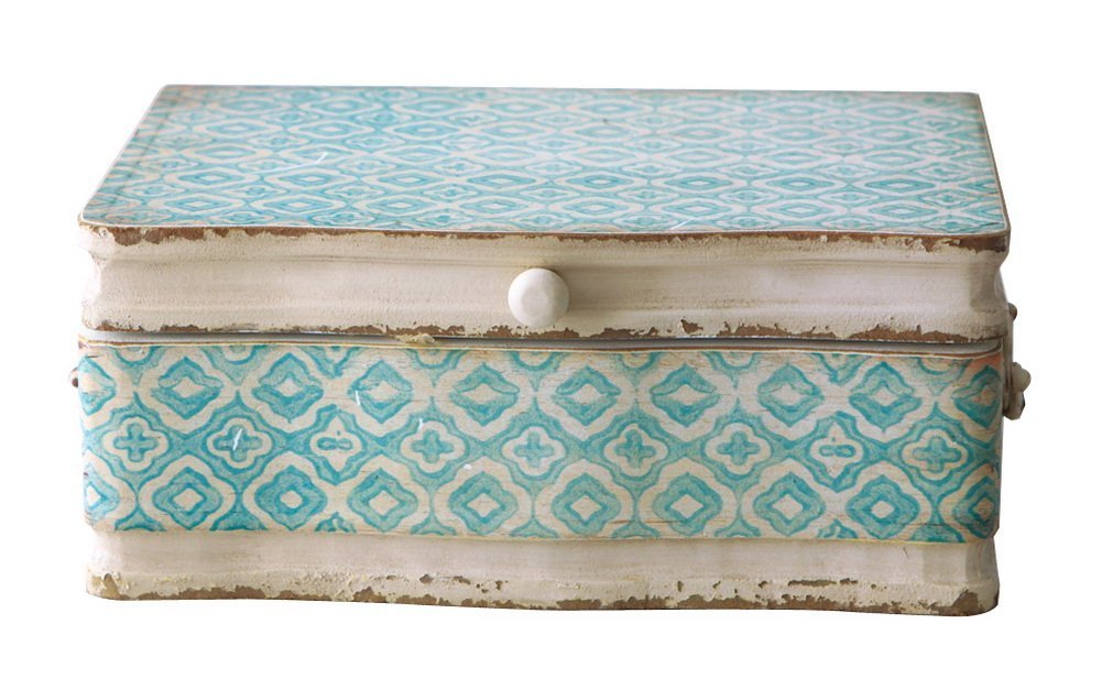 NIKKY HOME Vintage Decorative Wood Case Keepsake Storage Box with