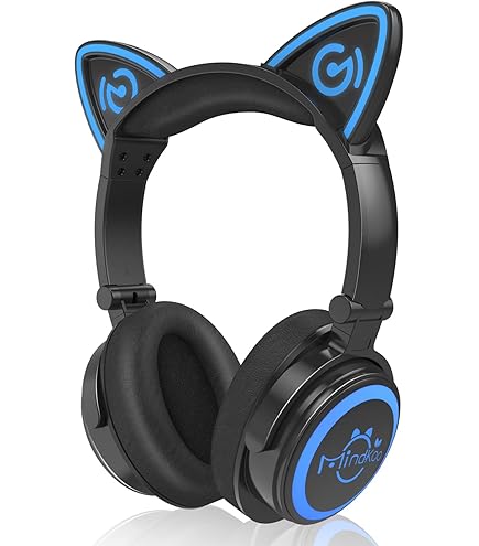 Brookstone Cat Ear Headphones Blue コスプレ Brookstone Bluetooth Cat Ear Headphones Review | The Other View