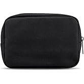 ERCRYSTO Universal Electronics/Accessories Soft Carrying Case Bag, Durable &amp; Light-weight,Suitable for Out-going, Business, Travel and Cosmetics Kit (Small-Black)