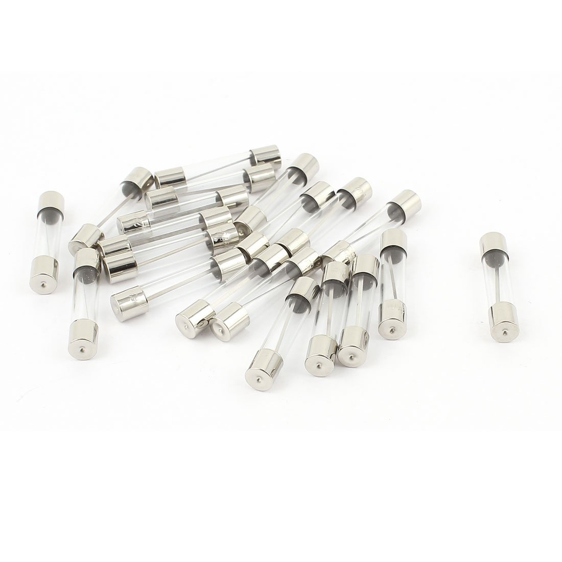 sourcingmap 20 x Low Breaking Capacity 6x30mm Fast Blow Glass Tube Fuse 30A 250V