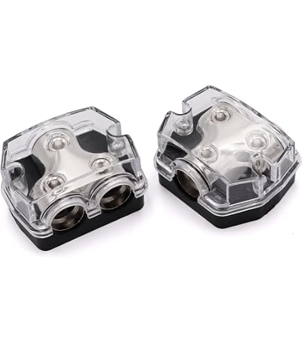 Bloque De Distribución De Energía Estéreo Para Coche Y Barco - 1 Entrada A 5 Salidas Con Portafusibles, Ideal Para Instalaciones De Audio
