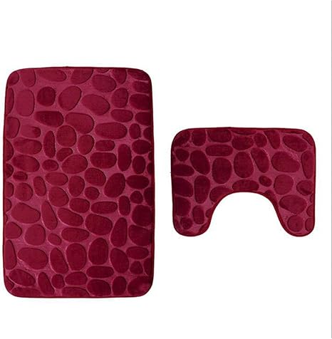 Pauwer Badematten Sets, 2 Stück rutschfeste Badematten und Klovorleger