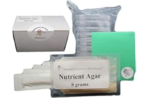 Nutrient Agar Kit, Includes Nutrient Agar Dehydrated, 10 Sterile Petri Dishes with Lids & 10 Sterile Cotton Swabs