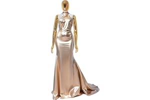 FRENZYBIRD Mannequin Full Body Half Body with Man and Women Realistic Adjustable Detachable Mannequin Display… (Mannequin（White Gold)