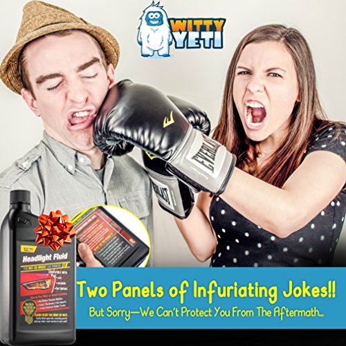 image for Witty Yeti Headlight Fluid Car Gag Gift Makes Hilarious Fun of Automob